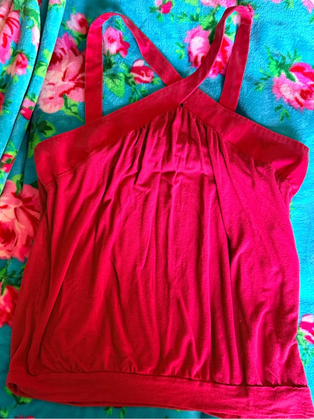 Matty M Bright Fuchsia Cross-Strap Tank Top